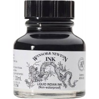 Winsor & Newton Liquid Indian Ink Black Spider Bottle 30ml
