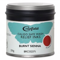 Caligo Water Wash Relief Ink 250ml Burnt Sienna