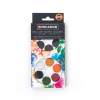 Micador Water colour PAN SET Brilliant Colours 48pans