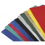 CORRUGATED BOARD 5 ASSORT COLOURS DOUBLE SIDED 250X350MM PK25