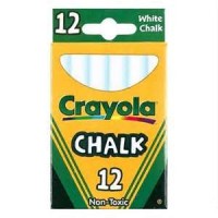 CRAYOLA CHALK BOARD CHALK WHITE 12pc