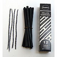 CHARCOAL NATURAL WILLOW 7-9mm 25pc