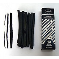 CHARCOAL NATURAL WILLOW 12mm 12pc