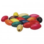 BEADS WOODEN OVAL