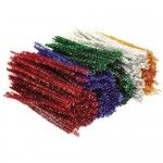 PIPE CLEANERS CHENILLE STEMS Tinsel Assort