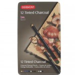 DERWENT TINTED CHARCOAL PENCILS 12pc
