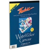 WATER COLOUR CANVAS PAD 9x12in 10sh