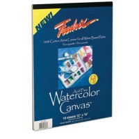 WATER COLOUR CANVAS PAD 12x16in 10sh