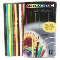 Prismacolor Soft Core Coloured Pencils Tin 12pc