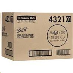 Scott  KC4321 1ply 550sh  Toilet Tissue