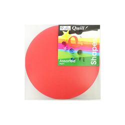 Quill Shapes Assorted Matt 80gsm 180mm Circle