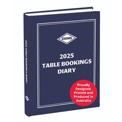 Zions 2025 Table Bookings Diary