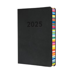 Collins 2025 Edge A5 Day To Page Black Diary