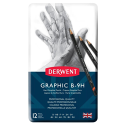 Derwent Graphic Pencil -  B-9H  Hard Tin 12