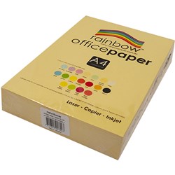 Rainbow A4 80gsm Lemon Yellow Copy Paper