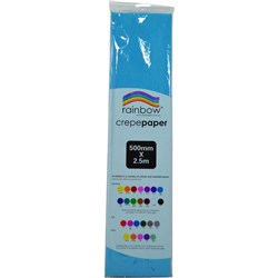 Rainbow 500mm x 2.5m Light Blue Crepe Paper