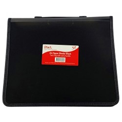 Stat. A4 2 Ring 25mm Black Zippered Binder With Handle