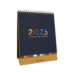 Collins 2025 Mira 175x220mm Month To View Desk Calendar