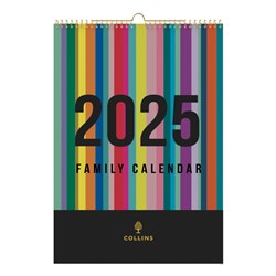 Collins 2025 Edge A3 Month To View Rainbow Wall Calendar