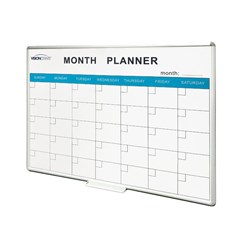 Visionchart Perpetual Monthly Planner Whiteboard Magnetic 1200x900mm White