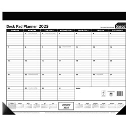 Sasco 2025 Year To View 430x555mm Desk Planner Pad