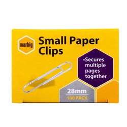 Marbig Paper Clips Small 28mm