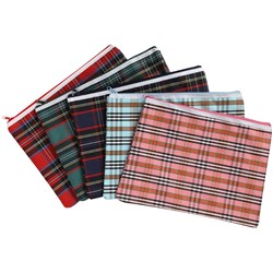 Jumbo Tartan 340x170mm  Pencil Case