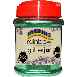 Rainbow Glitter Jar 250G Green