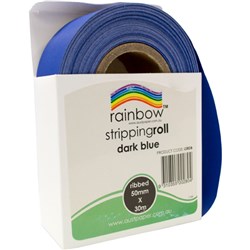 Rainbow Ribbed Stripping Roll 50mmx30m - Dark Blue