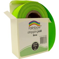 Rainbow Ribbed Stripping Roll 50mmx30m - Lime