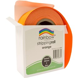 Rainbow Ribbed Stripping Roll 50mmx30m - Orange