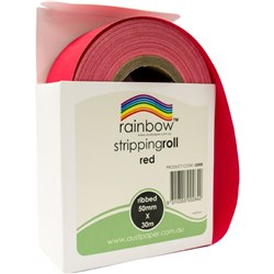 Rainbow Ribbed Stripping Roll 50mmx30m - Red