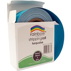 Rainbow Ribbed Stripping Roll 50mmx30m - Turquoise