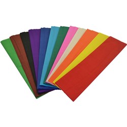 Rainbow 500mm x 2.5m Assorted Crepe Paper