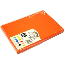 Rainbow A4 Orange 220gsm Spectrum Board