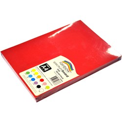 Rainbow A4 Red 220gsm Spectrum Board