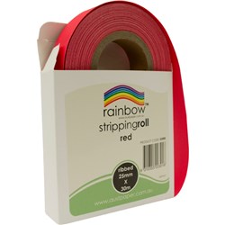 Rainbow Ribbed Stripping Roll 25mmx30m - Red