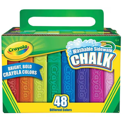 CRAYOLA SIDEWALK CHALKS 48 Asst Large