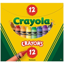 Crayons Crayola Regular 12 Assorted Tuck Box 92X8Mm