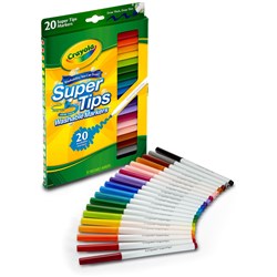 Crayola Supertips Washable Assorted Markers-20PC