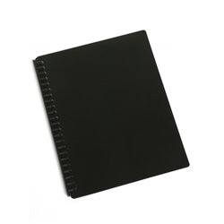 A4 Black 20 Pocket Refillable Display Book