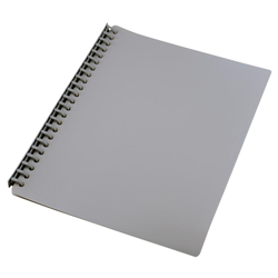 A4 Grey 20 Pocket Refillable Display Book