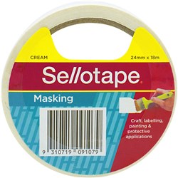 Sellotape 24mmx18m Cream Masking Tape