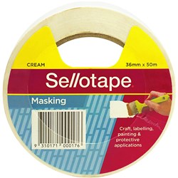 Sellotape 36mmx50m Cream Masking Tape