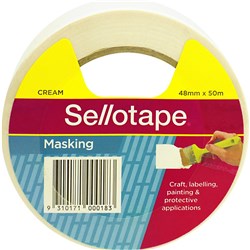 Sellotape 48mmx50m Cream Masking Tape