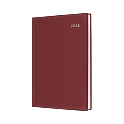 Collins 2025 Belmont 187 A5 Day To Page Burgundy Diary