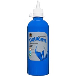 Ec Liquicryl Paint 500Ml Fluorescent Blue