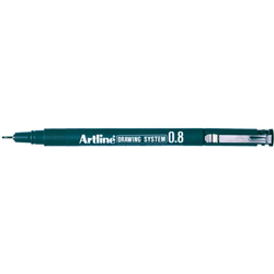 Artline 238 0.8mm Black Drawing Pen