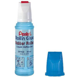 Pentel  ER153 Roll n Glue 30ml Skyblue Glue