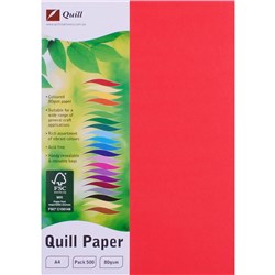 Quill Red A4 80gsm Copy Paper